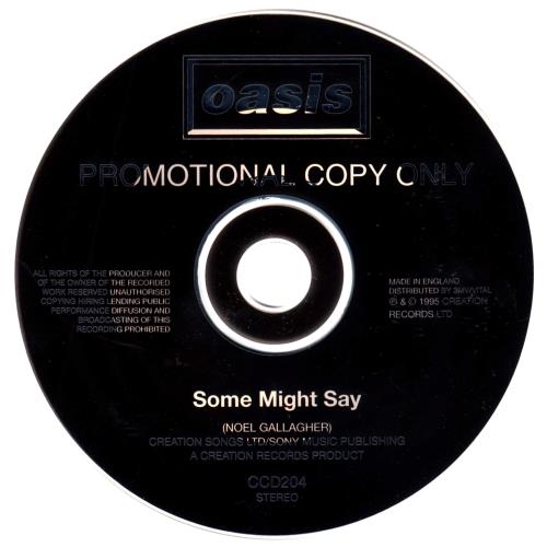 Oasis Some Might Say UK Promo CD single (CD5 / 5